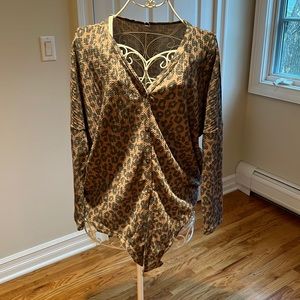 Shijiali womens waffle knit tunic long sleeve button down. Tie knot Henley